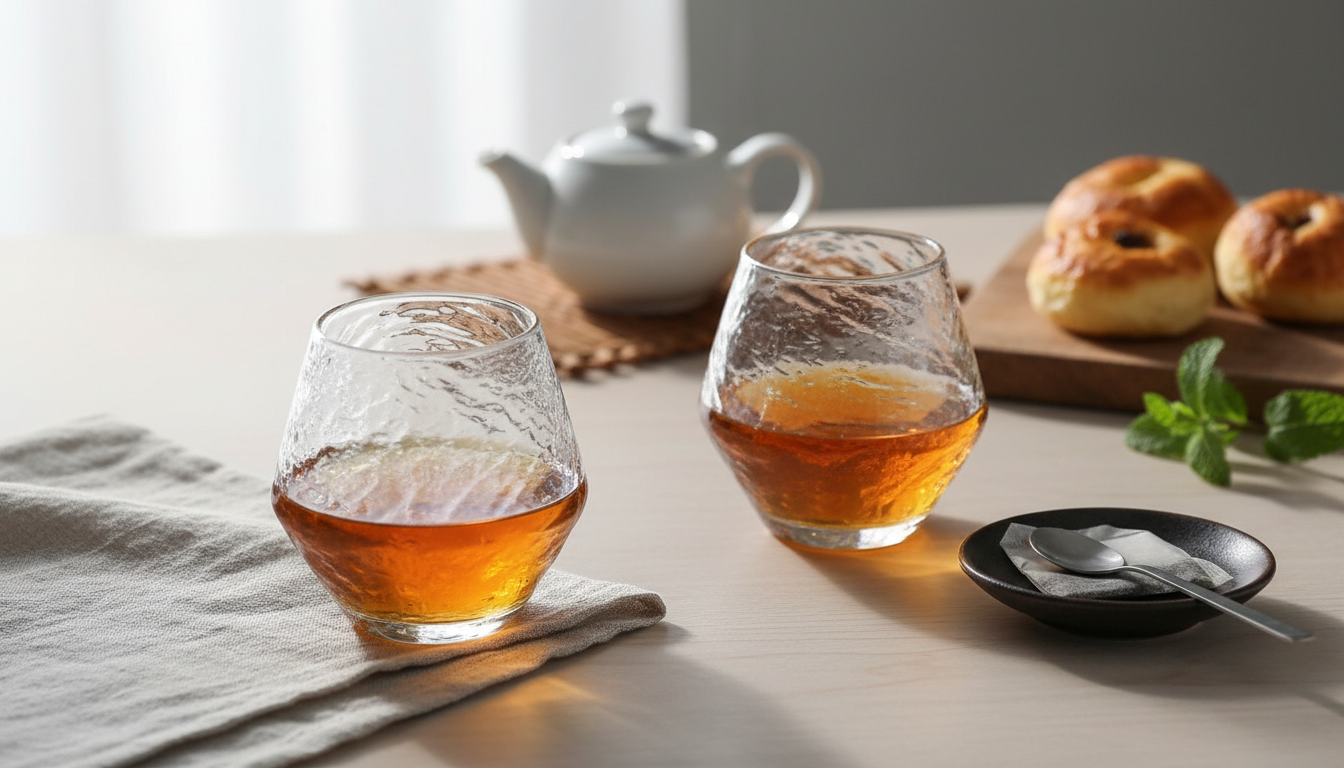 Japanese Ripple Glass Mug: Clear Style for Coffee & Tea